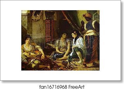 Free art print of Women of Algiers in Their Apartment by Eugène Delacroix