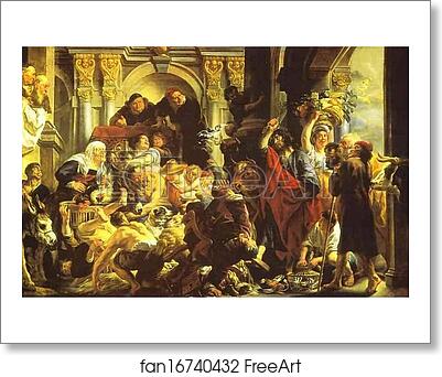 Free art print of The Purification of the Temple by Jacob Jordaens