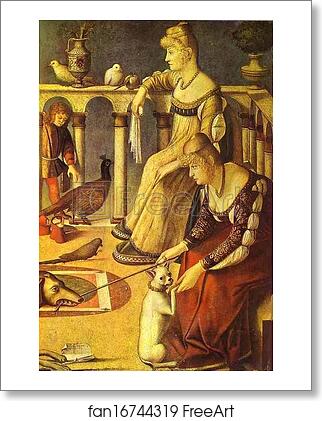 Free art print of Two Court Ladies by Vittore Carpaccio