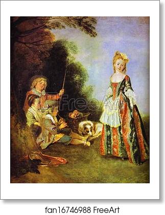 Free art print of The Dance. Detail by Jean-Antoine Watteau Free art print of The Dance. Detail by Jean-Antoine Watteau