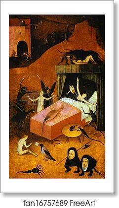 Free art print of Death of the Reprobate by Hieronymus Bosch