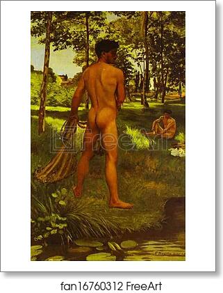 Free art print of The Fisherman with a Net by Frédéric Bazille Free art print of The Fisherman with a Net by Frédéric Bazille