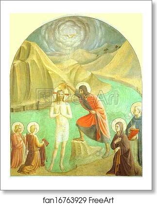 Free art print of Baptism of Christ by Fra Angelico