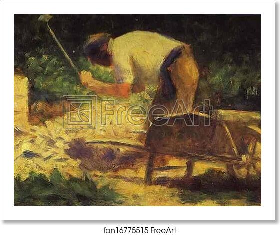 Free art print of Rock-Breaker with a Wheelbarrow by Georges Seurat Free art print of Rock-Breaker with a Wheelbarrow by Georges Seurat