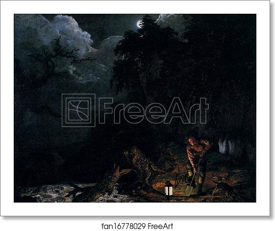 Free art print of The Earthstopper on the Banks of the Derwent by Joseph Wright Of Derby Free art print of The Earthstopper on the Banks of the Derwent by Joseph Wright Of Derby
