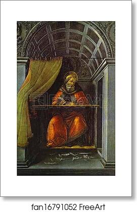 Free art print of St. Augustine in the Cell by Alessandro Botticelli