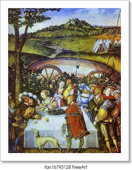 Free art print of Judith Dining with Holofernes by Lucas Cranach The Elder Free art print of Judith Dining with Holofernes by Lucas Cranach The Elder