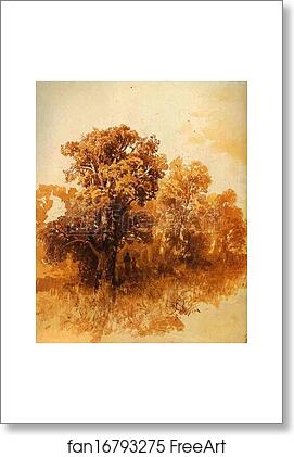 Free art print of In an Oak Grove by Feodor Vasilyev