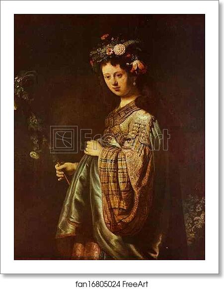 Free art print of Saskia as Flora by Rembrandt Harmenszoon Van Rijn Free art print of Saskia as Flora by Rembrandt Harmenszoon Van Rijn