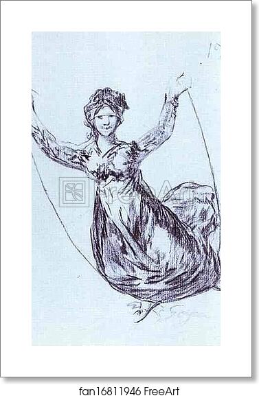 Free art print of Young Witch (?) Flying with a Rope by Francisco De Goya Y Lucientes Free art print of Young Witch (?) Flying with a Rope by Francisco De Goya Y Lucientes