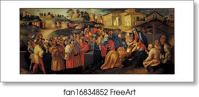 Free art print of The Adoration of the Magi by Jacopo Carrucci, Known As Pontormo