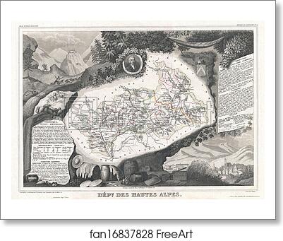 Free art print of Dept. Des Hautes Alpes. by Victor Jules Levasseur Free art print of Dept. Des Hautes Alpes. by Victor Jules Levasseur