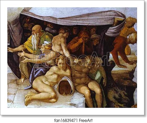 Free art print of The Flood. Detail by Michelangelo Free art print of The Flood. Detail by Michelangelo