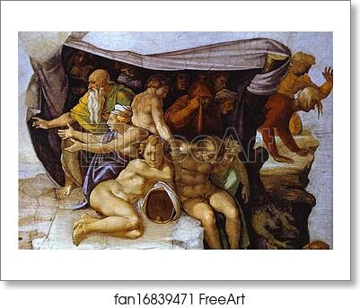 Free art print of The Flood. Detail by Michelangelo