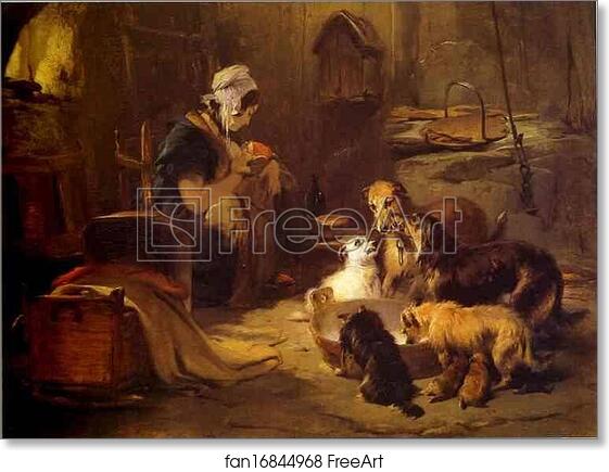 Free art print of A Highland Breakfast by Sir Edwin Landseer