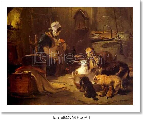 Free art print of A Highland Breakfast by Sir Edwin Landseer Free art print of A Highland Breakfast by Sir Edwin Landseer