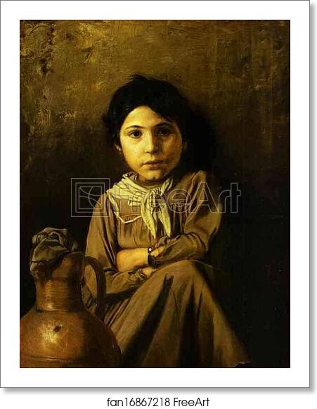 Free art print of Girl with a Pitcher by Vasily Perov Free art print of Girl with a Pitcher by Vasily Perov
