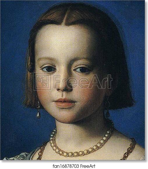 Free art print of Portrait of Bia de'Medici. Detail by Agnolo Bronzino