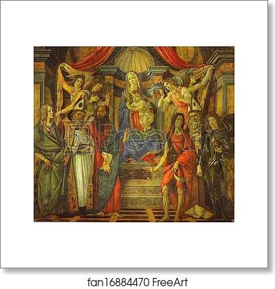 Free art print of Virgin and Child with Four Angels and Six Saints (San Barnabas altarpiece) by Alessandro Botticelli Free art print of Virgin and Child with Four Angels and Six Saints (San Barnabas altarpiece) by Alessandro Botticelli