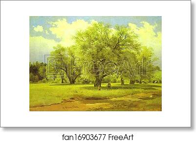 Free art print of Willows Lit Up by the Sun by Ivan Shishkin