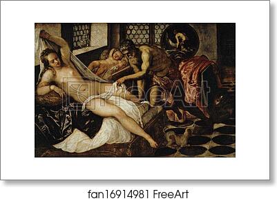 Free art print of Venus and Mars Surprised by Vulcan by Jacopo Robusti, Called Tintoretto