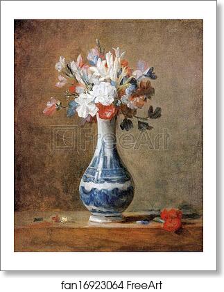 Free art print of Flowerpiece: Carnations, Tuberoses and Sweet Peas by Jean-Baptiste-Simeon Chardin