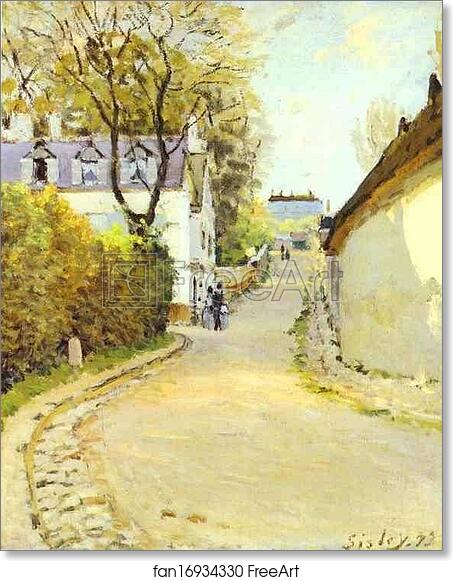 Free art print of Rue de la Princesse, Louveciennes (formerly Street in Ville d'Avray) by Alfred Sisley