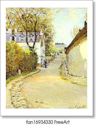 Free art print of Rue de la Princesse, Louveciennes (formerly Street in Ville d'Avray) by Alfred Sisley