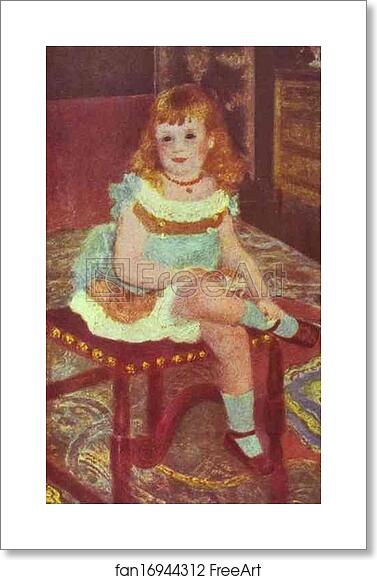 Free art print of Portrait of Georgette Charpentier on a Chair by Pierre-Auguste Renoir