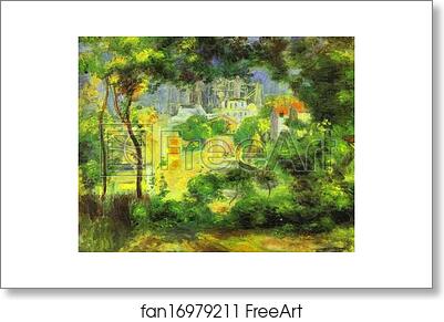 Free art print of View of the New Building of the Sacre-Cœur by Pierre-Auguste Renoir