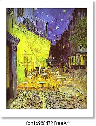 Free art print of Café Terrace at Night by Vincent Van Gogh
