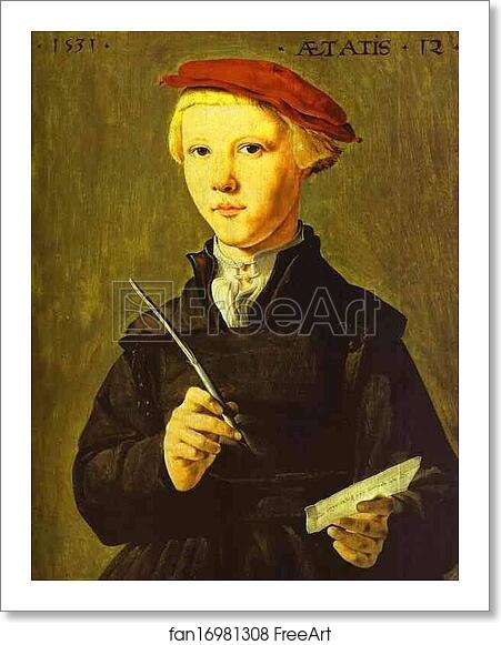 Free art print of The Schoolboy by Jan Van Scorel Free art print of The Schoolboy by Jan Van Scorel