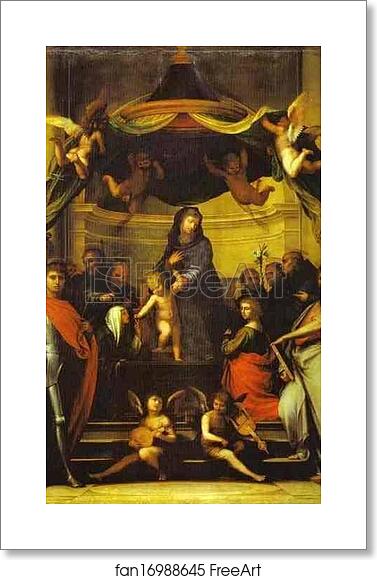 Free art print of The Mystic Marriage of St. Catherine by Fra Bartolommeo