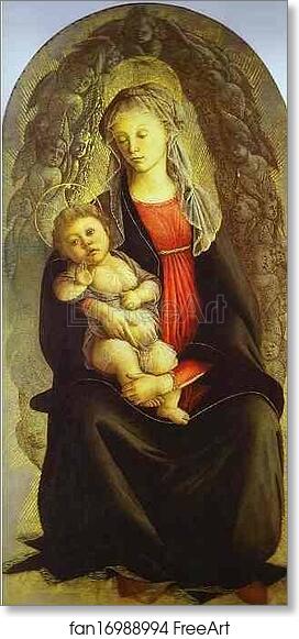 Free art print of Madonna in Glory by Alessandro Botticelli