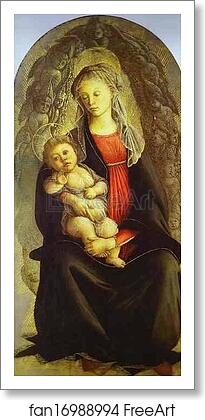 Free art print of Madonna in Glory by Alessandro Botticelli