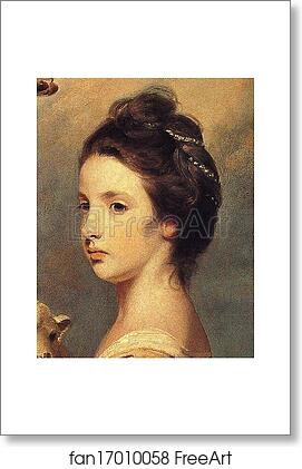 Free art print of Lady Mary Leslie. Detail by Sir Joshua Reynolds