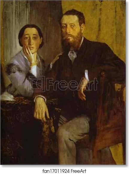 Free art print of Portrait of Monsieur and Madame Edmondo Morbilli by Edgar Degas