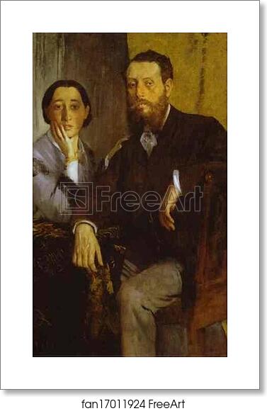 Free art print of Portrait of Monsieur and Madame Edmondo Morbilli by Edgar Degas Free art print of Portrait of Monsieur and Madame Edmondo Morbilli by Edgar Degas