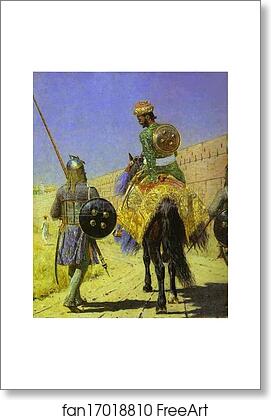 Free art print of Mounted Warrior in Jaipur by Vasily Vereshchagin