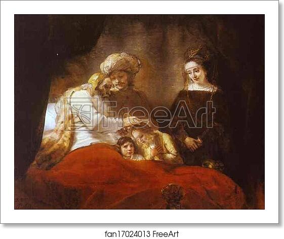 Free art print of Jacob Blessing the Sons of Joseph by Rembrandt Harmenszoon Van Rijn Free art print of Jacob Blessing the Sons of Joseph by Rembrandt Harmenszoon Van Rijn