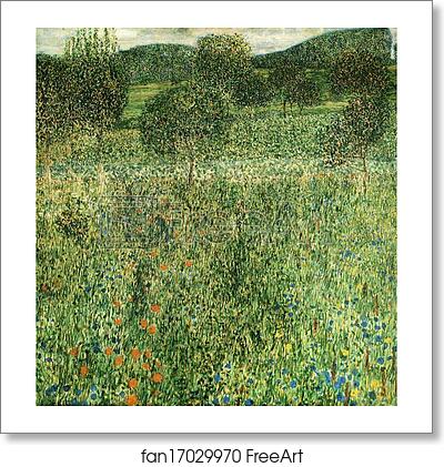 Free art print of Flowering Field by Gustav Klimt