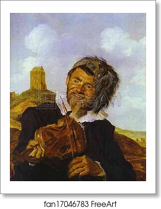 Free art print of Fisherman, Playing a Fiddle by Frans Hals