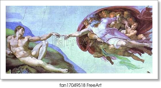 Free art print of The Creation of Adam by Michelangelo