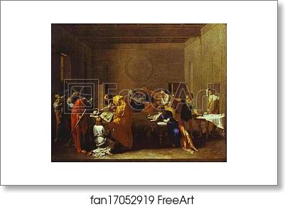 Free art print of The Extreme Unction by Nicolas Poussin