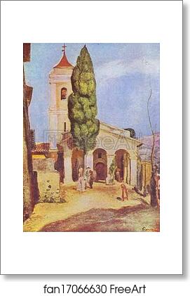 Free art print of A Church at Cagnes by Pierre-Auguste Renoir