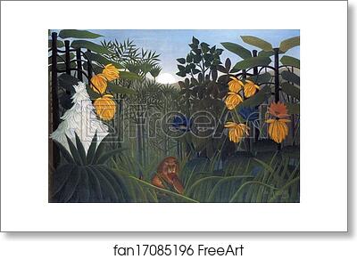 Free art print of The Repast of the Lion by Henri Rousseau