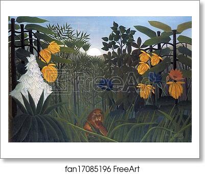 Free art print of The Repast of the Lion by Henri Rousseau Free art print of The Repast of the Lion by Henri Rousseau