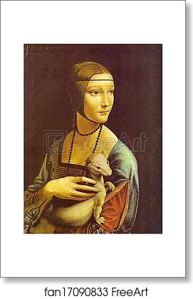 Free art print of Portrait of Cecilia Gallerani (Lady with an Ermine) by Leonardo Da Vinci