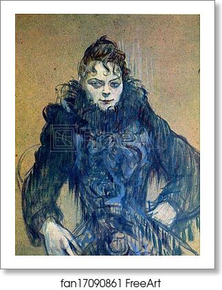 Free art print of Woman with Black Feather Boa by Henri De Toulouse-Lautrec