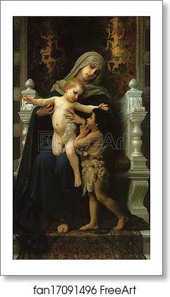 Free art print of Madonna and Child with St. John the Baptist by William-Adolphe Bouguereau